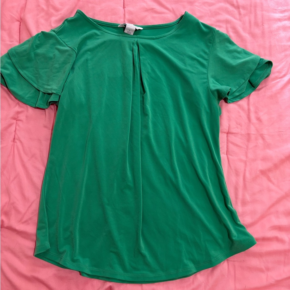 Liz Claiborne Vibrant Green Blouse